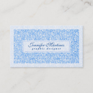 Elegant Light Blue Tones Glitter & Sparkles 2 Business Card