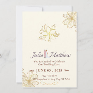 Elegant Light Brown Photo Collage Wedding Invitati Invitation