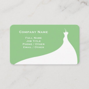 Elegant Light Green Wedding Dress Business Card