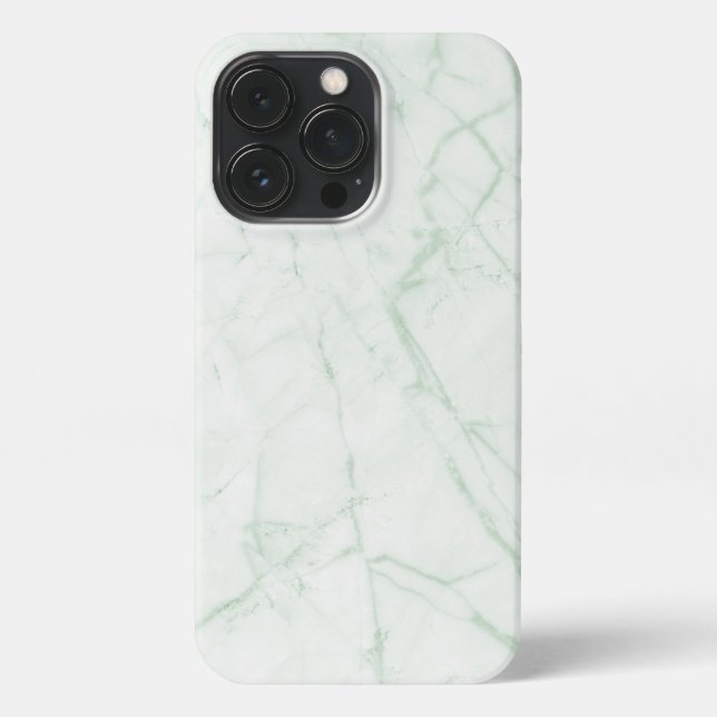 Elegant Light Mint Marble iPhone Case (Back)