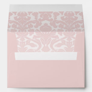 Elegant Light Pink Damask Envelope for 5x7"