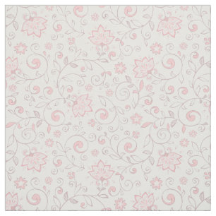 Elegant Light Pink Floral Pattern Fabric