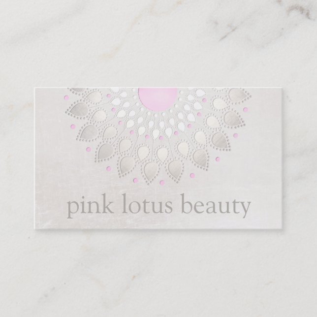 Elegant Light Pink Lotus Flower Business Card (Front)