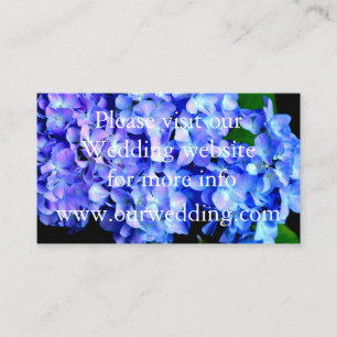 Elegant light purple blue magenta floral hydrangea enclosure card