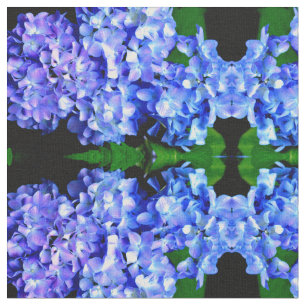 Elegant light purple blue magenta floral hydrangea fabric
