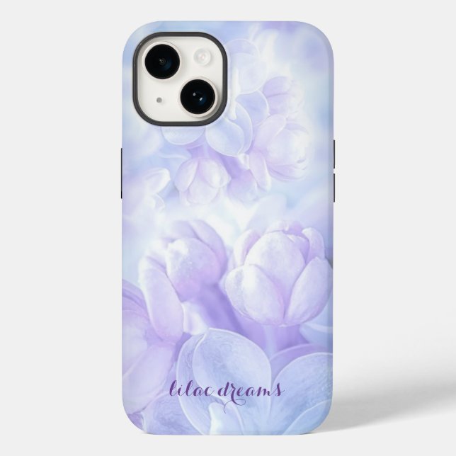 Elegant Light Purple Lilac Flowers Design Case-Mate iPhone Case (Back)
