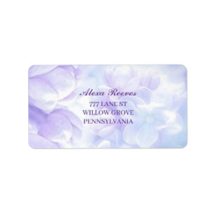 Elegant Light Purple Lilac Flowers Wedding Label