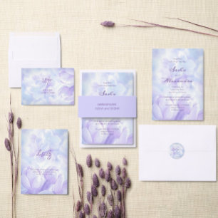 Elegant Light Purple Lilac Flowers Wedding Postcard