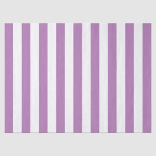 Elegant Light Purple Lilac White Striped Pattern Tissue Paper