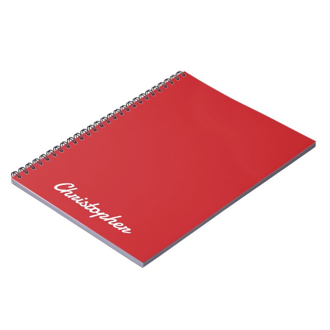 Elegant Light Red Minimalist Single Colour Notebook (Left Side)