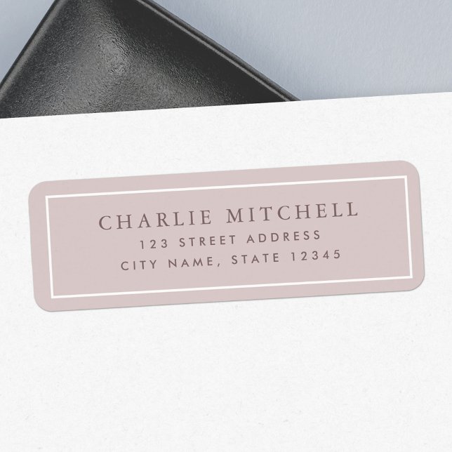 Elegant light rose taupe return address label (Elegant light rose taupe return address label)