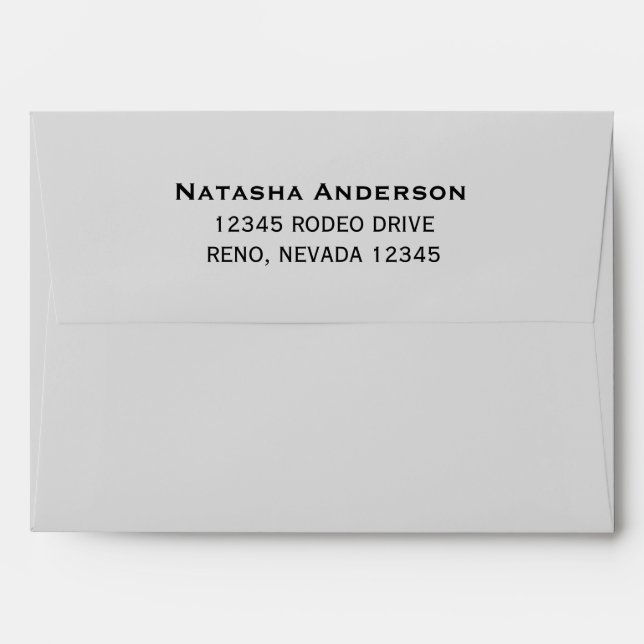 Elegant Light Silver Grey Envelope (Back (Top Flap))