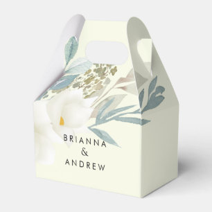 Elegant Lightgreen Floral Wedding Favour Box