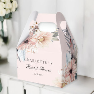Elegant, Lightpink & Pastel Boho Bridal Shower Favour Box
