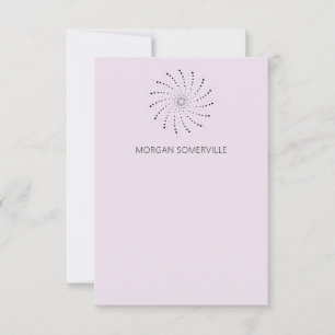 Elegant Lilac Abstract Flower Modern Card