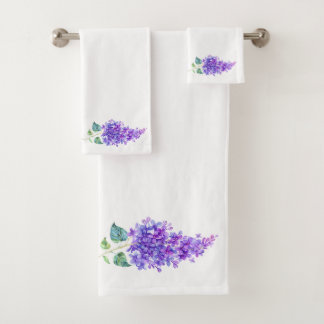 Elegant Lilac Bathroom Towel Set