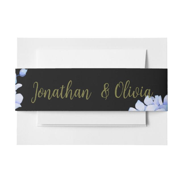 Elegant Lilac Bouquet Invitation Belly Band (Front Example)