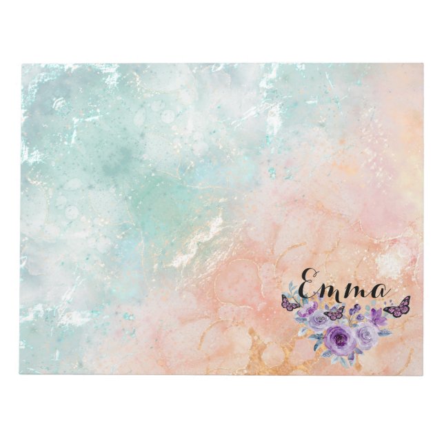 Elegant Lilac Bouquet Notepad (Front)