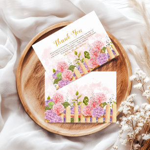 Elegant Lilac Garden Floral Fresh Bridal Shower Thank You Card