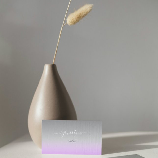 elegant lilac-grey  ombré business card (Creator Uploaded)