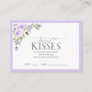 Elegant Lilac Lavender Floral Bridal Shower Game Enclosure Card