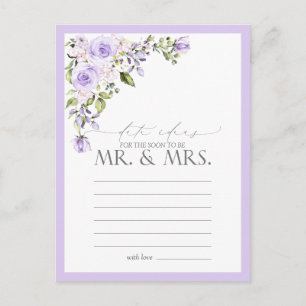 Elegant Lilac Lavender Floral Date Ideas Postcard
