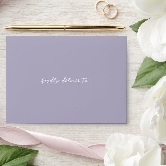 Elegant Lilac Modern Wedding Envelope (Wedding)