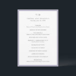 Elegant Lilac Monogram Modern Wedding Program<br><div class="desc">Modern wedding programs featuring a clean design with serif and script fonts.</div>