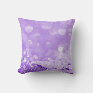 ELEGANT LILAC PURPLE SPARKLE CUSHION