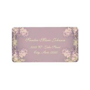 Elegant Lilac Shabby Chic Floral Address Label