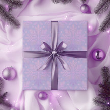 Elegant Lilac Snowflake Christmas Pattern
