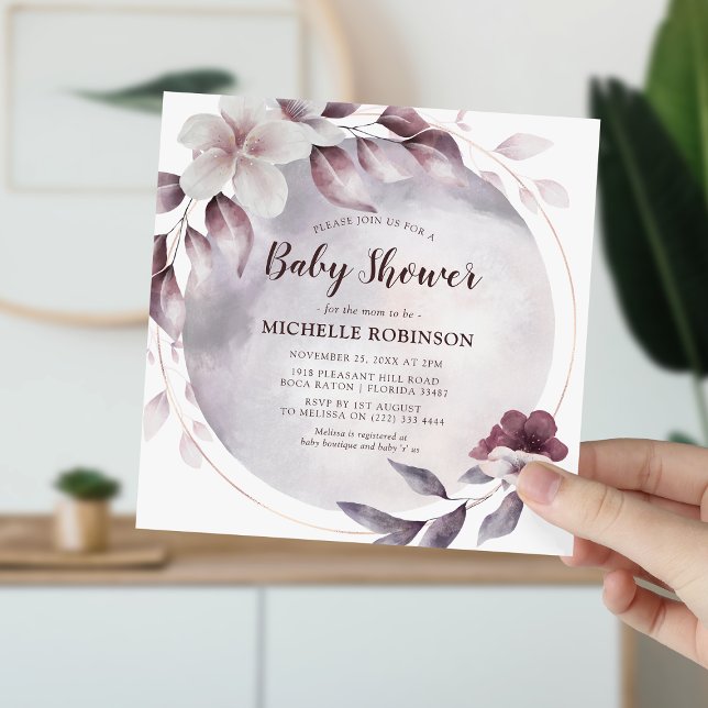 Elegant Lilac Themed Baby Shower Invitation (Creator Uploaded)