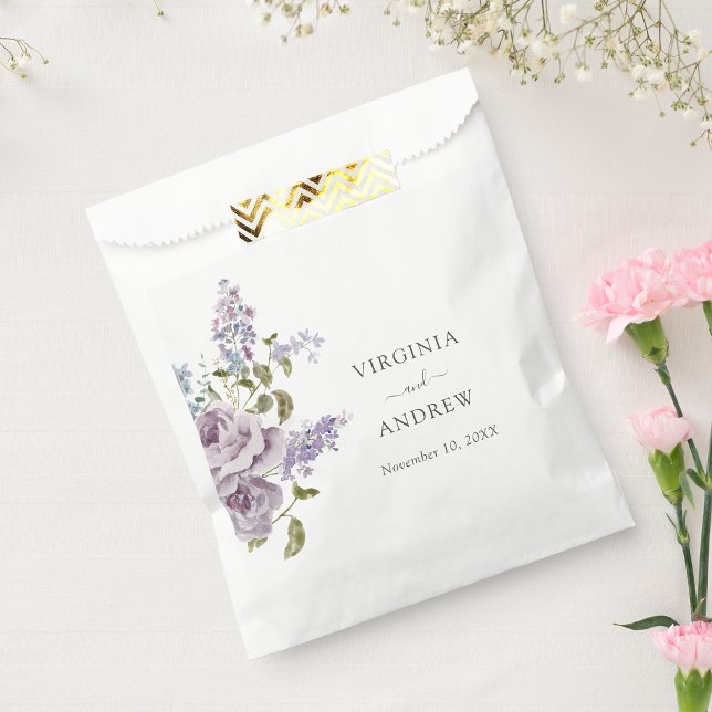 Elegant Lilac Wedding Favour Bag (Elegant Lilac Wedding Favor Bag by Painted Paperie
)