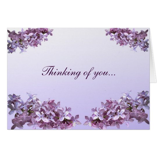 Elegant Lilacs Thinking of You Card