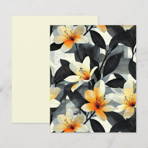 Elegant Lilies with Dark Leaves Scrapbook Paper