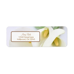 Elegant Lillies Return Address Labels