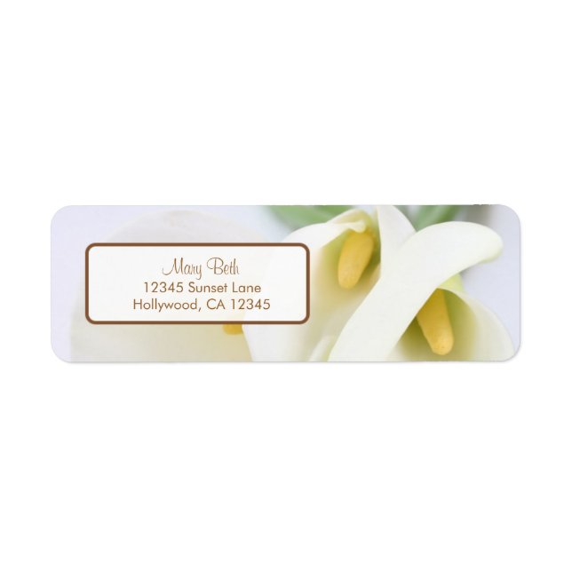 Elegant Lillies Return Address Labels (Front)