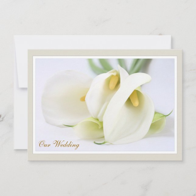 Elegant Lillies Wedding Invitations (Front)
