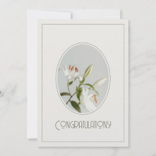 Elegant lilly vintage greeting card
