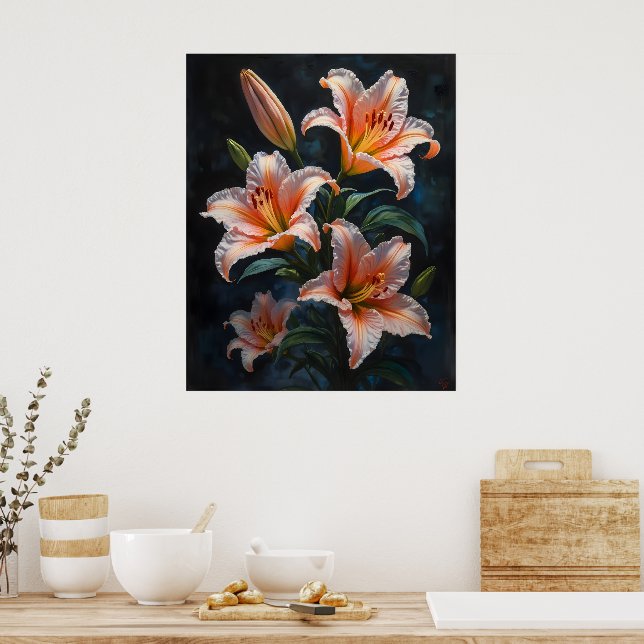 Elegant Lily Flower Art – Premium Prints & Unique  (Kitchen)