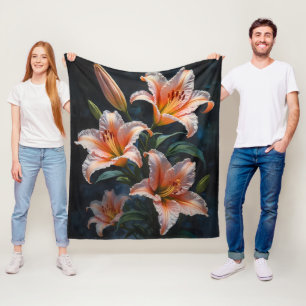 Elegant Lily Flower Art – Premium Prints & Unique Fleece Blanket