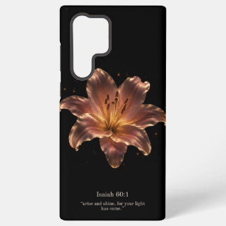 Elegant Lily Flower Scripture Phone Case