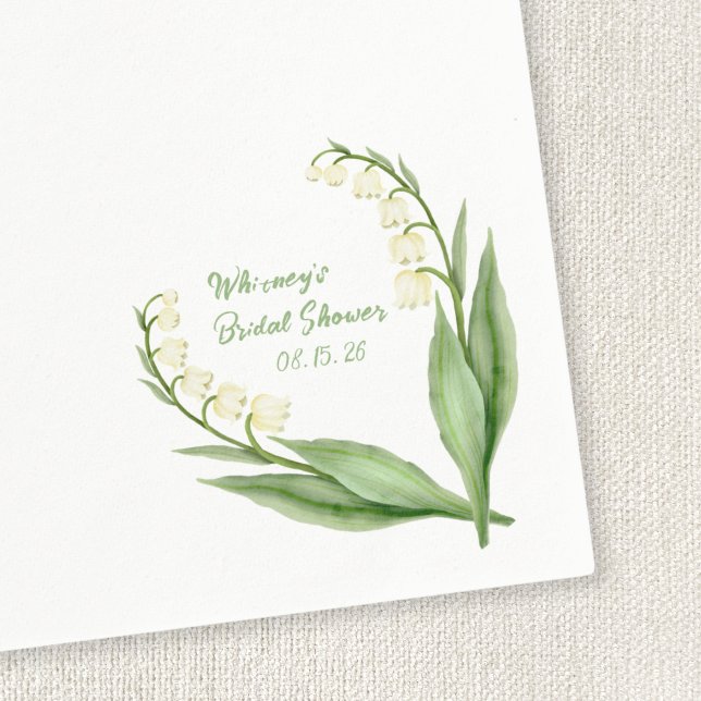 Elegant Lily of the Valley Custom Bridal Shower Napkin (Creator Uploaded)