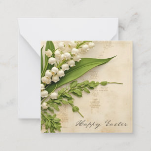 Elegant Lily of the Valley Easter Greeting Card