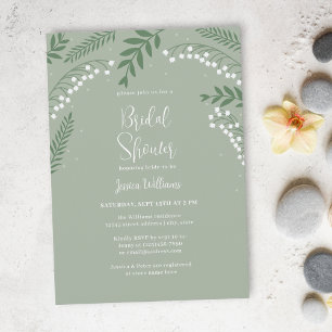 Elegant Lily of the Valley Garden Bridal Shower Invitation