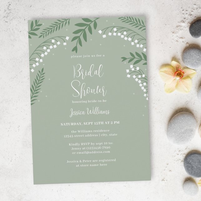 Elegant Lily of the Valley Garden Bridal Shower Invitation (Creator Uploaded)