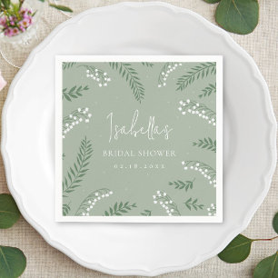 Elegant Lily of the Valley Garden Bridal Shower Napkin