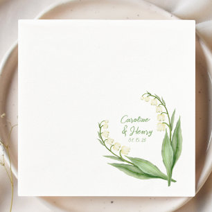 Elegant Lily of the Valley Garden Party Wedding  Napkin