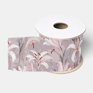 Elegant Lily Ribbon – Floral Gift & Decor Accent Grosgrain Ribbon