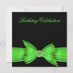 Elegant Lime Green Birthday Party Invitation